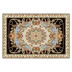 Mocsicka Golden Flower Line Pattern Ployester Floor for Party Decoration