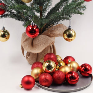 Mocsicka Christmas Tree Pendant 3/4/6/8cm 48 Christmas Ball Set Colorful Plastic Balls Decoration Accessories