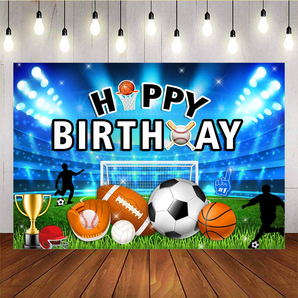 Mocsicka Sports Field First Place Happy Birthday Photo Backdrop