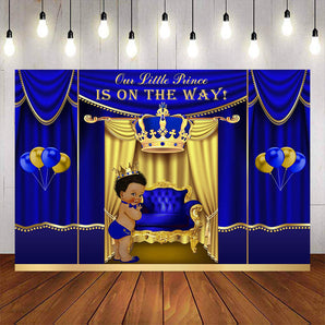 Mocsicka Our Little Prince is on the Way Baby Shower Backdrop-Mocsicka Party