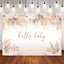 [Only Ship To U.S] Mocsicka Boho Pink Flowers and Gold Dots Baby Shower Backdrop-Mocsicka Party