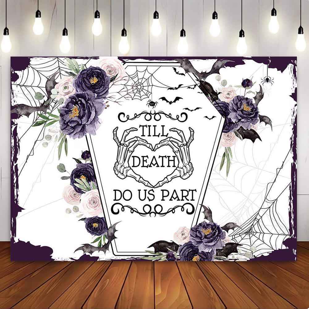 Mocsicka Tell Death Do Us Party Day of The Dead Party Backdrop-Mocsicka Party