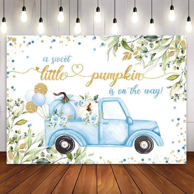 Mocsicka a Little Sweet Pumpkin is one the way Baby Shower Party Backdrop-Mocsicka Party