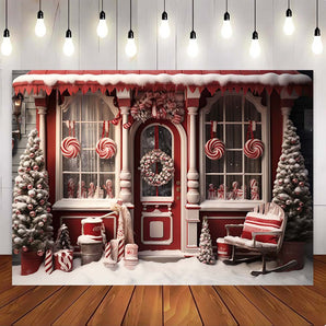 Mocsicka Winter Snow Merry Christmas Party Photography Backdrop