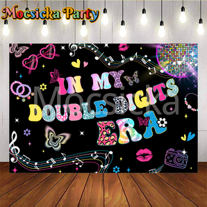 Mocsicka In My Double Digits Era Music Party Backdrop