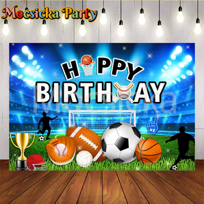 Mocsicka Sports Field First Place Happy Birthday Photo Backdrop