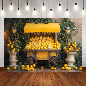 Mocsicka Lemon Carriage Photo Backdrop