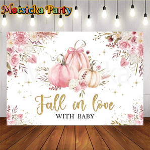 Mocsicka Fall in love with pink pumpkin baby for Baby shower