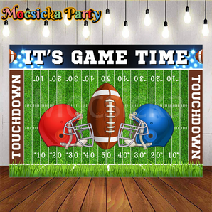 Mocsicka Football Game Time Touchdown for Party Backdrop