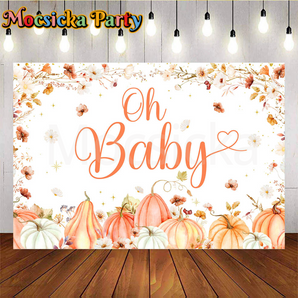 Mocsicka Oh BABY is on the Way Baby Shower Backdrop