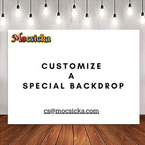 Mocsicka Custom Cotton and Vinyl Backdrop for Theme Party Decoration-Mocsicka Party