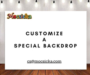 Mocsicka Custom Cotton and Vinyl Backdrop for Theme Party Decoration-Mocsicka Party