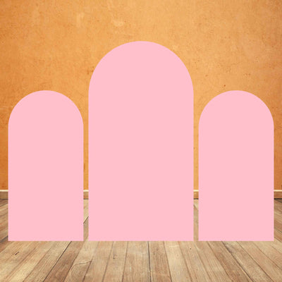 Mocsicka Solid Pink Double-printed Chiara Cover Backdrop for Party Decoration