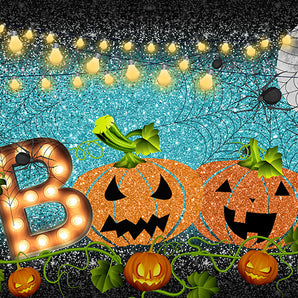 Mocsicka Boo Pumpkin Ployester Floor for Halloween Party Decoration
