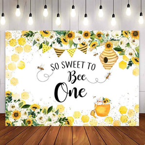 [Only Ship To U.S] Mocsicka So Sweet to Be One Happy Birthday Party Backdrop-Mocsicka Party