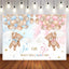 [Only Ship To U.S] Mocsicka Bear Balloons He Or She Gender Reveal Party Backdrop-Mocsicka Party