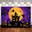 Mocsicka Purple Night Sky Halloween Theme Party Backdrop-Mocsicka Party