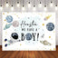 [Only Ship To U.S] Mocsicka Houston We Have a Boy Baby Shower Party Backdrop-Mocsicka Party