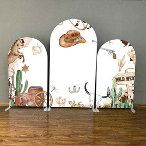 Mocsicka Wild West Double-printed Chiara Cover Backdrop for Party Decoration-Mocsicka Party