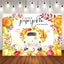 Mocsicka A Littel Pumpkin is one the Way Backdrop for Baby Shower Party-Mocsicka Party