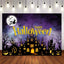 Mocsicka Ghost Castle Happy Halloween Party Backdrop-Mocsicka Party