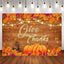 Mocsicka Give Thanks Golden Maple Squash Backdrop for Thanksgiving Day Party-Mocsicka Party