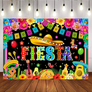 Mocsicka Summer Fiesta Party Decorations Mexican Theme Photography Backdrop