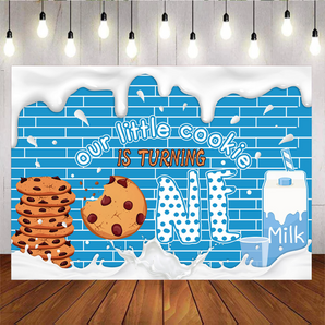 Mocsicka Our Little Cookie is Turning One Baby Shower Party Backdrop