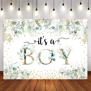 [Only Ship To U.S] Mocsicka It's A Boy Baby Shower Party Backdrop-Mocsicka Party