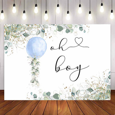[Only Ship To U.S] Mocsicka Balloon Oh Boy Baby Shower Party Backdrop-Mocsicka Party