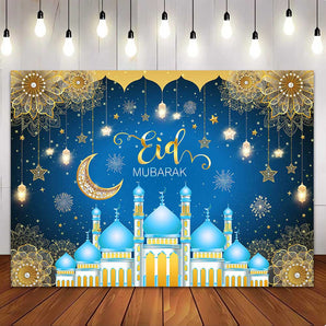 Mocsicka Eid Mubarak Backdrop Background for Muslim Ramadan Party Supplies