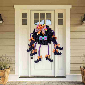 Halloween Multi-Legged Witch Wreath Front Door Decoration Props