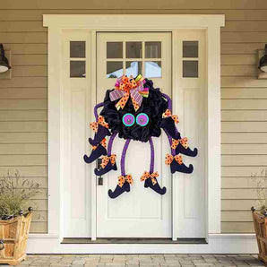 Halloween Multi-Legged Witch Wreath Front Door Decoration Props