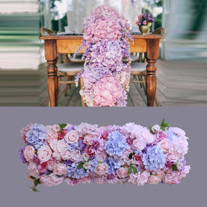 Mocsicka 35x100cm Wedding Arch Fabric Artificial Flower Wall Party Decor