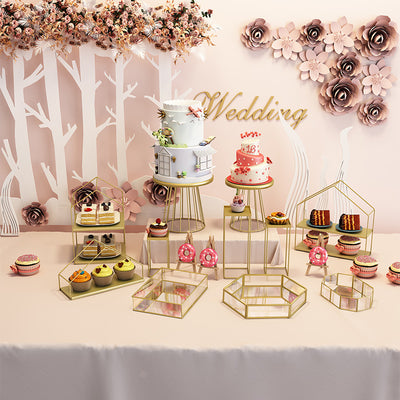 Mocsicka 11Pcs Golden High-end Cake Decorating Tray-Style 1