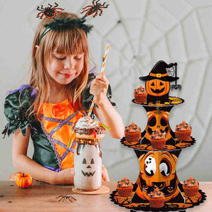 Mocsicka Halloween Party Decoration Pumpkin Cake Tray