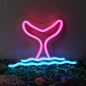 Mocsicka Mermaid Tail LED Neon Sign for Mermaid Theme Party Decoration