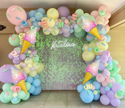 Mocsicka Ice Cream Theme Birthday Party Balloon Arch Set