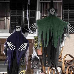 Mocsicka 2PCS Halloween Hanging Spooky Witch Party Decoration Props