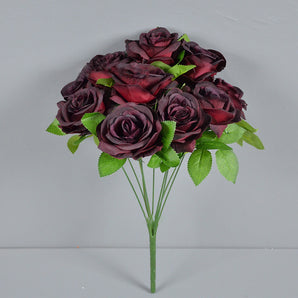 Mocsicka Artificial Rose Bouquet Wedding Decoration - 10Pcs per Bouquet