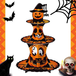 Mocsicka Halloween Party Decoration Pumpkin Cake Tray