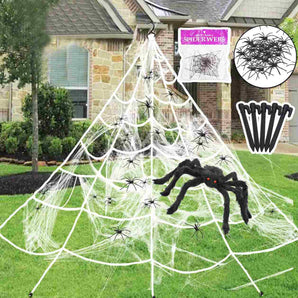 Mocsicka Halloween Spider Web Party Decorations