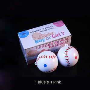 Mocsicka Blue and Pink Baby Gender Reveal Baseball Set Explosion Toy