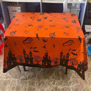 Mocsicka Pumpkin Castle and Bloody Handprints Tablecloths