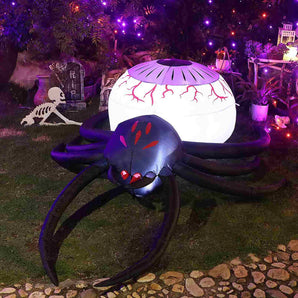 Mocsicka Halloween 8FT Evil Big Eyed Spider Inflatable Air Model