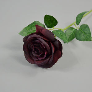Mocsicka 10PCS Artificial Silk Flowers Realistic Roses Bouquet Long Stem for Wedding Decoration