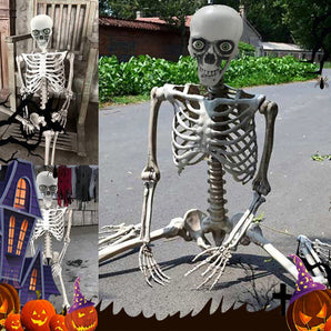 Mocsicka Halloween PVC Simulation Human Bone Skull Ornament