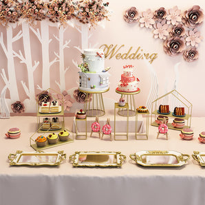 Mocsicka 11Pcs Golden High-end Cake Decorating Tray-Style 2