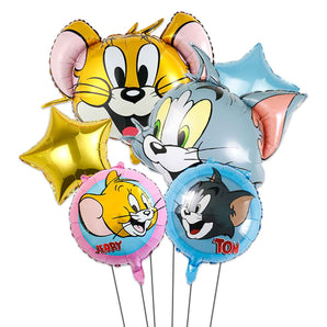 Mocsicka Tom and Jerry Foil Balloon Accessories- Giant 5Pcs
