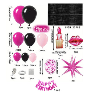 Mocsicka 139 Pcs Black & Pink Valentine’s Day Balloon Arch Kit